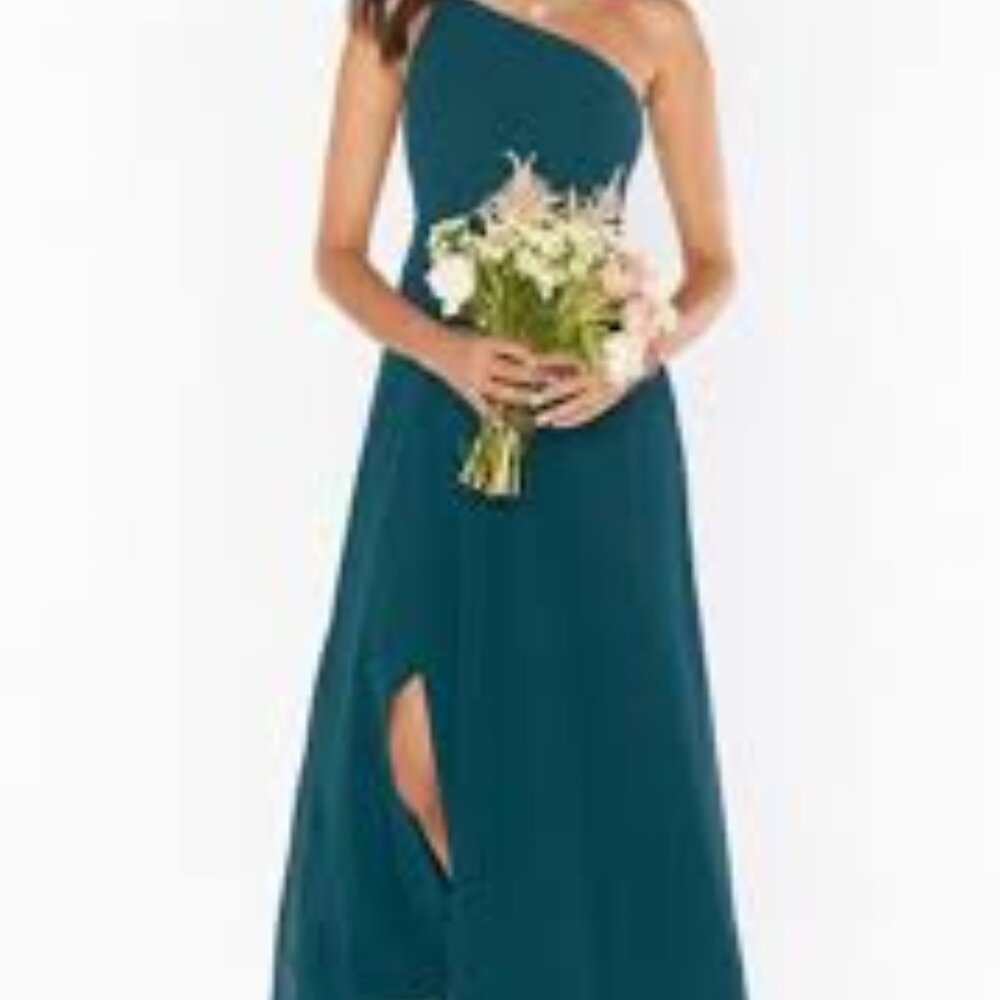 Show Me Your MuMu Shannon One Shoulder Dress Emerald
